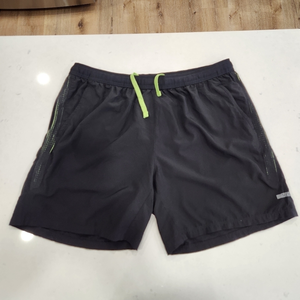 Skora Shorts Mens XL Black Quick Dry Shorts 7” Inseam Pull On Qwick Dry Running